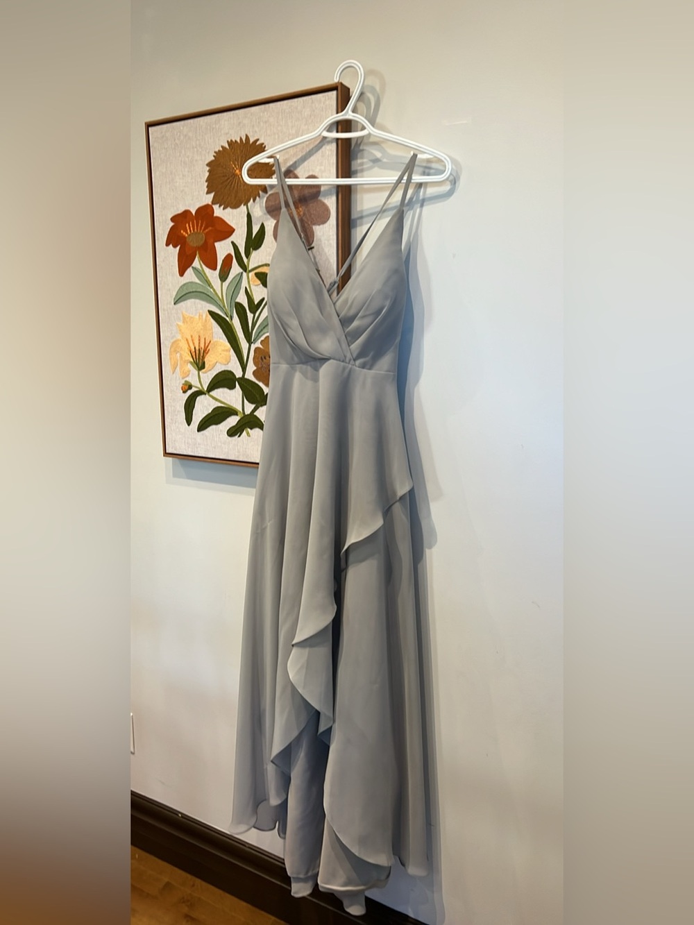 JJ’s House Grey Chiffon V-Neck Women’s Bridesmaid/Formal Dress